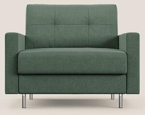 Megan poltrona letto in microfibra smacchiabile T11 verde
