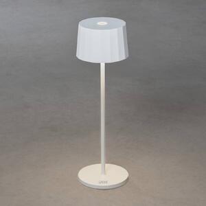 Konstsmide Lampada LED da tavolo Positano da esterni, bianco
