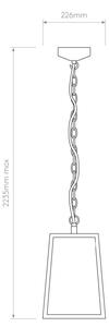 Astro Calvi sospensione da esterni, 22,6 cm, nero