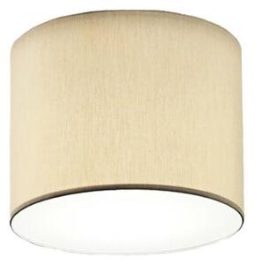 Plafoniera illuminando cilindro pl20 bn e27 led tessuto lino tortora lampada soffitto classica moderna - Illuminando