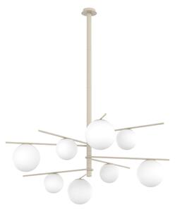 Lampadario moderno top light boomerang 1200 8 e27 led lampada soffitto sfere vetro - Top Light