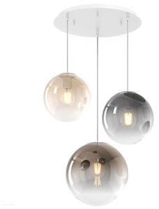 Lampadario moderno top light big eclipse 1194 bi s3 tmix mc e27 led vetro lampada soffitto sfera globo - Top Light