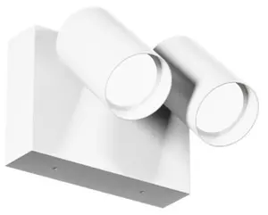 Applique esterno gea led ges2073 led ip65 bianco alluminio spot orientabile moderno - Gea Led