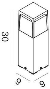 Lampioncino classico gea led ges2021 e27 led ip44 alluminio policarbonato bollard - Gea Led