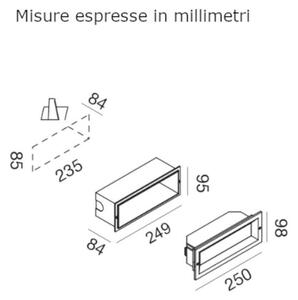 Segnapasso incasso gea led ges1192 led ip65 alluminio classico lampada parete - Gea Led