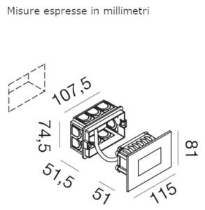 Segnapasso incasso gea led ges2041 led ip66 120 gradi alluminio vetro 503 - Gea Led