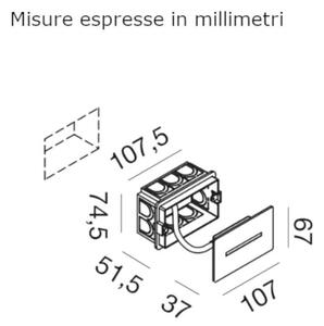Segnapasso incasso gea led ges2140 led ip54 moderno 503 policarbonato alluminio - Gea Led