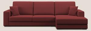 Marte divano angolare in tessuto smacchiabile impermeabile T08 rosso