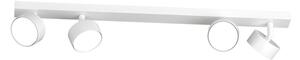 Binario top light edra 1210 4 bi gx53 led lampada soffitto parete moderna faretti orientabili - Top Light