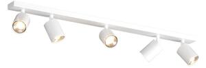 Binario top light kora 1208 5 bi gu10 led lampada soffitto parete moderna faretti orientabili - Top Light
