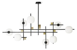 Lampadario moderno miloox lingotto 1744 351 g9 led metallo vetro - Miloox