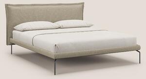 Eric letto imbottito design minimal in morbido tessuto impermeabile T1