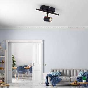 Paul Neuhaus Faretto LED a soffitto Barik, nero, 1 luce