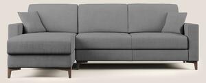 Kafka divano letto angolare in morbido tessuto impermeabile T02 grigio