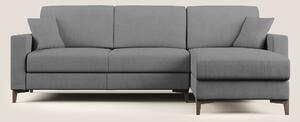 Kafka divano letto angolare in morbido tessuto impermeabile T02 grigio