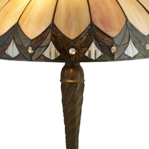 Searchlight Lampada da tavolo Pearl stile Tiffany, alta 53 cm