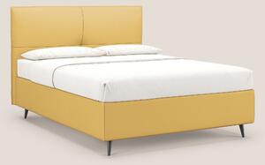 Greta letto contenitore dimensioni SLIM con testata trapuntata in ecop
