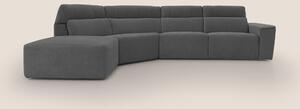 Clark Divano angolare con opzione relax elettrico in tessuto smacchiab