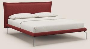 Eric letto imbottito design minimal in morbido tessuto impermeabile T1