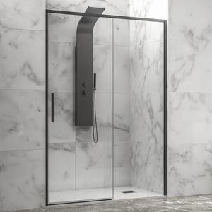 Porta doccia 100 cm colore nero vetro 6mm altezza 200h | KLA4000N - KAMALU