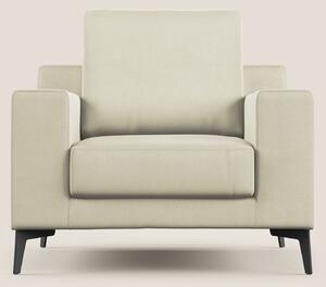 Prestige poltroncina moderna in microfibra smacchiabile T11 panna