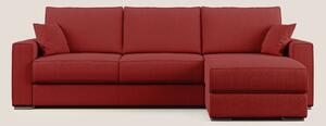 Dream Divano letto angolare in tessuto smacchiabile T05 rosso