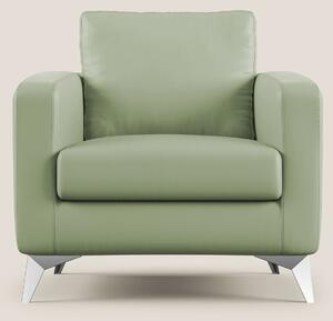 Orione Poltroncina in ecopelle moderna e impermeabile T04 verde