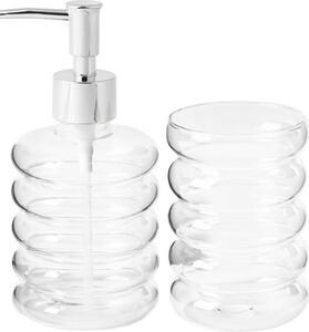 Set 2 accessori da bagno in vetro soffiato Bubbly