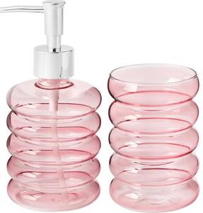 Set 2 accessori da bagno in vetro soffiato Bubbly