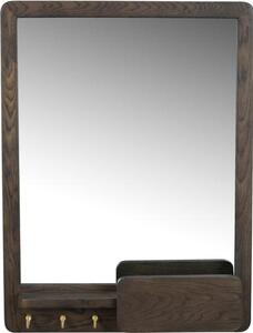 Specchio da parete con mensola in legno di quercia Inverness
