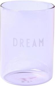 Bicchiere di design viola con scritta Favorite DREAM