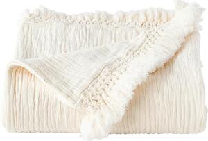 Coperta in cotone con frange Piera