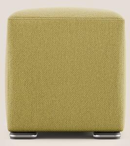 Cube pouf in tessuto morbido smacchiabile T05 giallo
