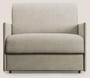 Evans poltrona letto in morbido tessuto impermeabile T02 panna