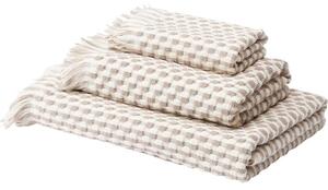 Set 3 asciugamani in diverse misure con struttura alta-bassa Juniper