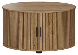 Tavolino soggiorno Vicco Selva Rovere 80 x 80 cm con porta scorrevole, Model 56360