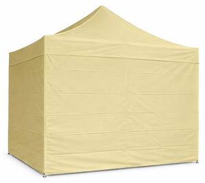 Gazebo pieghevole 3x3m ACCIAIO Standard con 4 pareti laterali chiuse - Verde oliva