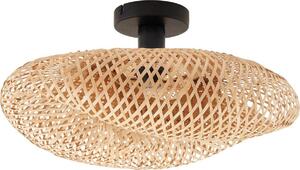 Plafoniera Lindby Eleane, bambù, naturale, Ø 50 cm
