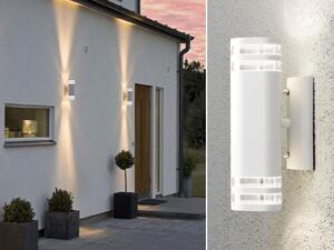 Set di 2 applique Up-Down MODENA Alluminio bianco GU10 H. 28,5cm Luce da esterno