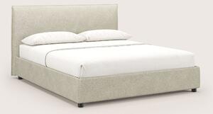 Nina letto contenitore dal design minimal in microfibra effetto pelle