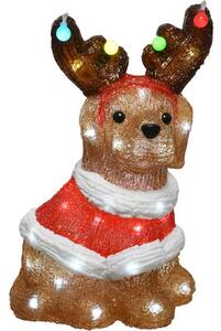 Oggetto luminoso a LED con spina Dog, alt. 34 cm