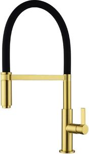 Miscelatore da cucina GURARI, modello estraibile, rubinetto 7003-G, finitura dorata