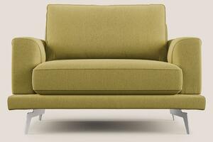 Dorian poltrona moderna in tessuto smacchiabile T05 giallo