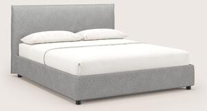 Nina letto contenitore dal design minimal in microfibra effetto pelle