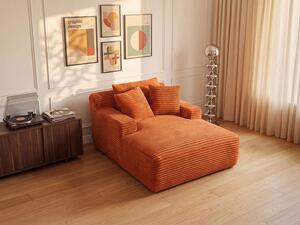 Chaise longue in velluto a coste larghe terracotta - DONILIA