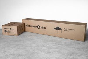 Gazebo pieghevole 3x3m ALU Premium con 4 pareti laterali chiuse - Grigio