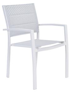Sedia da giardino Orion Beta II NATERIAL con braccioli in alluminio con seduta in textilene bianco