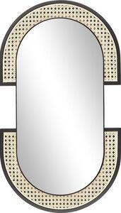 Specchio ovale da parete con intreccio viennese Esma