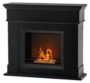 Cambridge - Camino a bioetanolo da terra in legno 110x37xH102 cm, colore nero