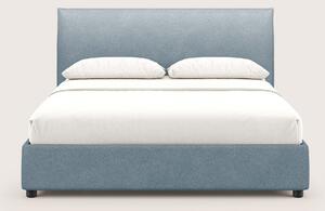Nina letto contenitore dal design minimal in microfibra effetto pelle